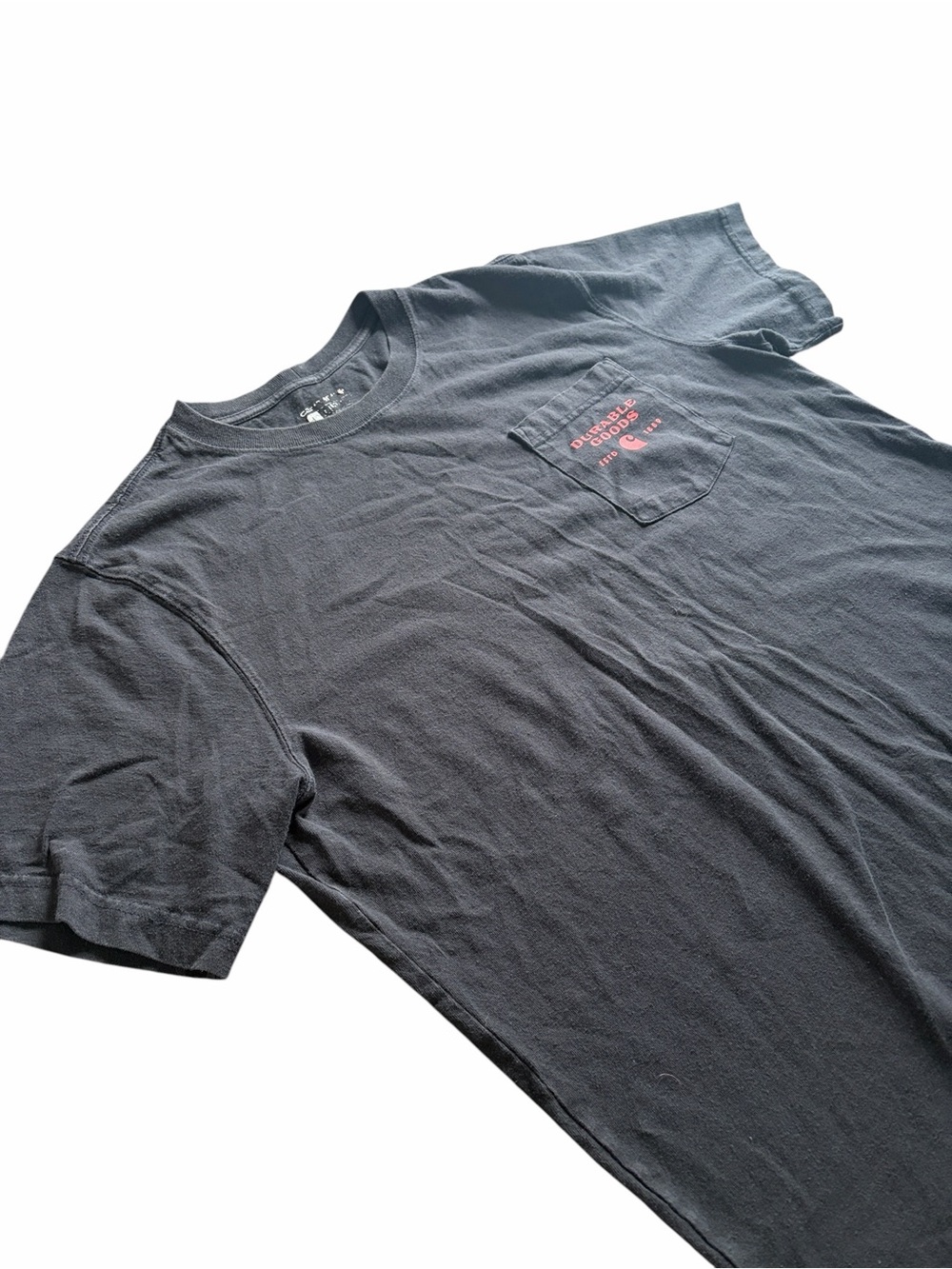 Carhartt “Durable Goods” Mens Pocket T Shirt Size L 100% Cotton